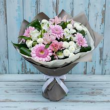 Букет цветов из:  Герберы, Альстромерии и Хризантемы #REPLACE_PRED# Глазуновке