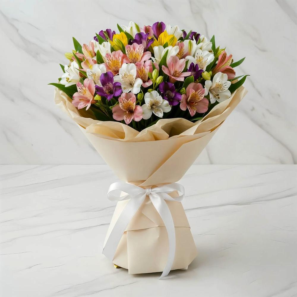 Букет цветов из: Альстромерии в Глазуновке