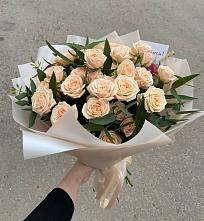 Букет Кремовые розы Латте в Глазуновке