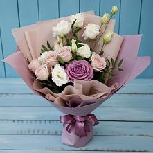 Букет цветов из:  Розы и Лизиантусы в Глазуновке