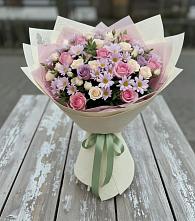Букет цветов из:  Розы и Хризантемы в Глазуновке