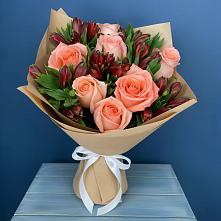 Букет цветов из:  Розы и Альстромерии #REPLACE_PRED# Глазуновке