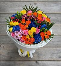 Букет цветов из:  Розы и Хризантемы в Глазуновке
