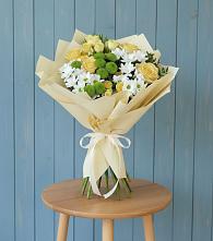 Букет цветов из:  Хризантемы и Розы #REPLACE_PRED# Глазуновке