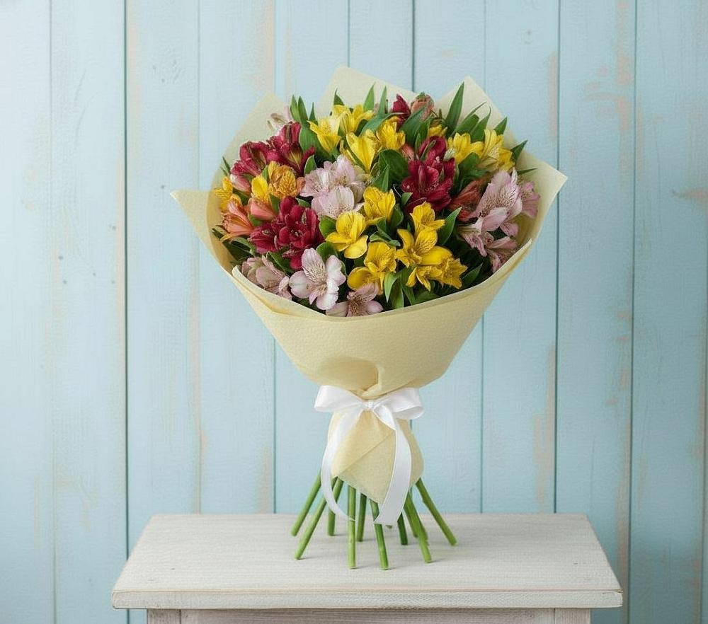 Букет цветов из: Альстромерии в Глазуновке