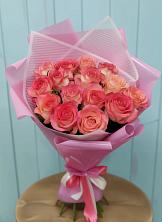 Букет 15 Розовых роз Равель в Глазуновке