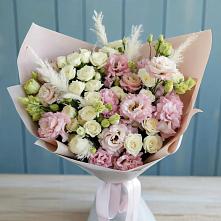 Букет цветов из:  Альстромерии и Розы в Глазуновке